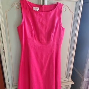 Talbots' pink linen dress